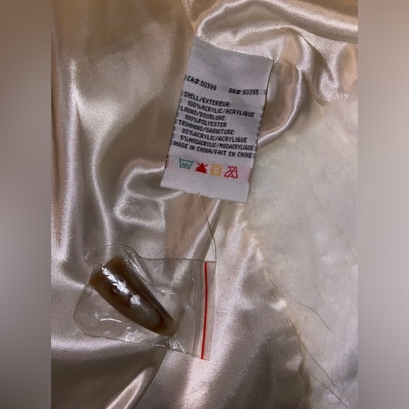 Women’s NUAGE vintage Faux Fur Hooded Parka with Satin Lining sz small NWT - Picture 7 of 16